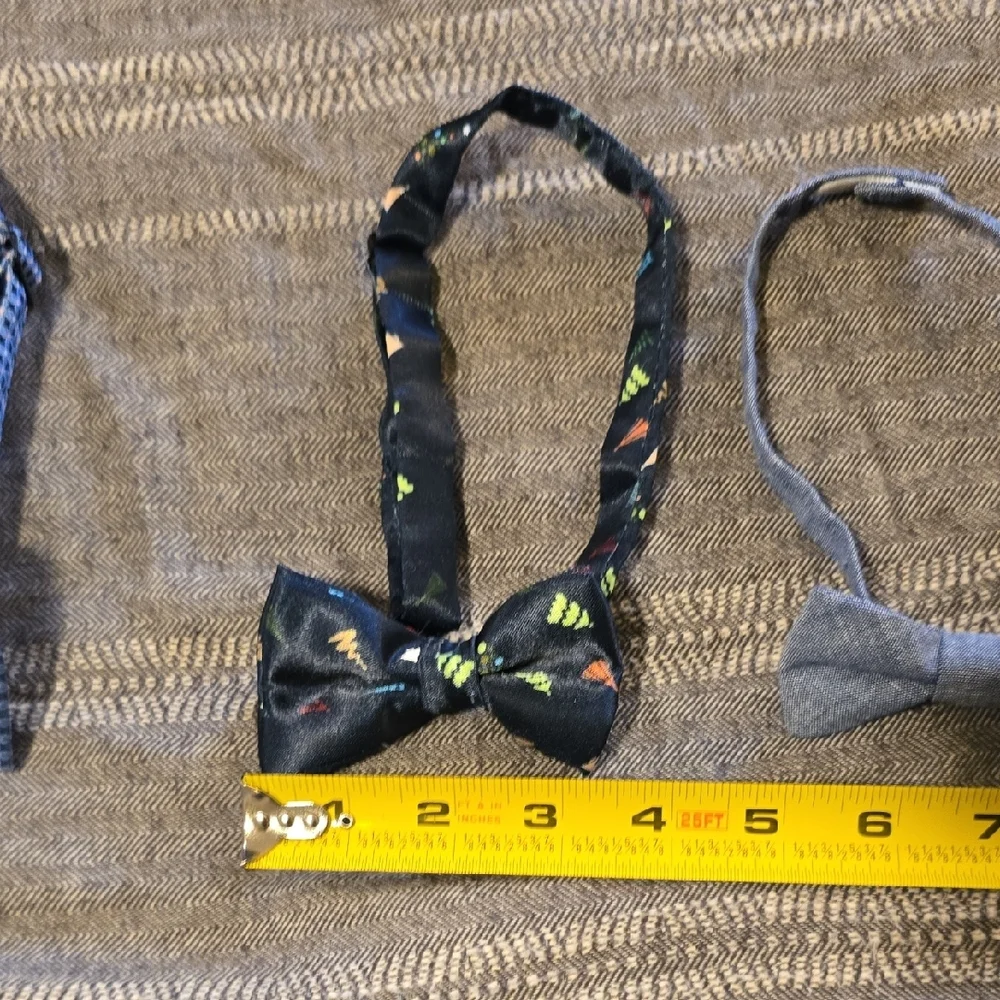 Kids Bow Tie Set - Blue, Black & Gray